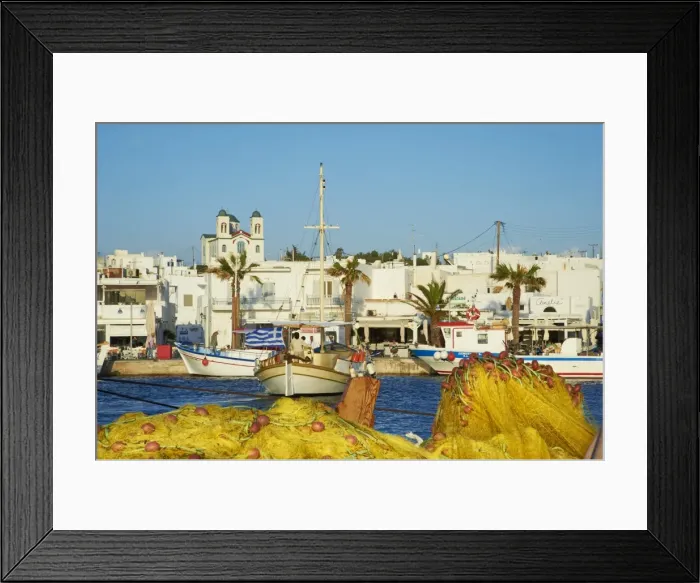 Framed Print : Port, Naoussa, Paros, Cyclades, Aegean, Greek Islands, Greece, Europe Framed Print : Port, Naoussa, Paros, Cyclades, Aegean, Greek Islands, Greece, Europe