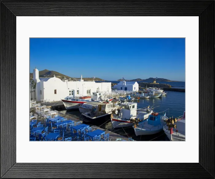 Framed Print : Port, Naoussa, Paros, Cyclades, Aegean, Greek Islands, Greece, Europe Framed Print : Port, Naoussa, Paros, Cyclades, Aegean, Greek Islands, Greece, Europe