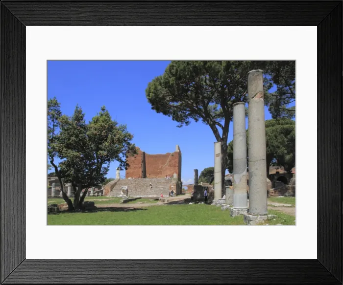 Framed Print : Forum and Capitol, Ostia Antica, Latium, Lazio, Italy, Europe Framed Print : Forum and Capitol, Ostia Antica, Latium, Lazio, Italy, Europe