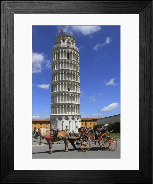 Framed Print : Horse and carriage by Leaning Tower, UNESCO World Heritage Site, Pisa, Tuscany, Italy, Europe Framed Print : Horse and carriage by Leaning Tower, UNESCO World Heritage Site, Pisa, Tuscany, Italy, Europe