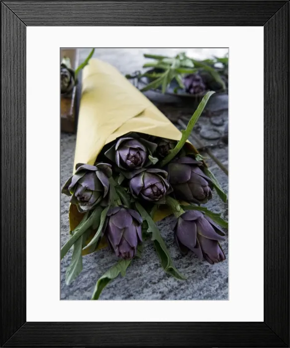 Framed Print : Artichokes in a bag, Italy, Europe Framed Print : Artichokes in a bag, Italy, Europe