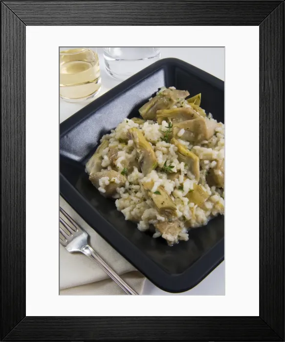 Framed Print : Artichokes risotto, Italy, Europe Framed Print : Artichokes risotto, Italy, Europe