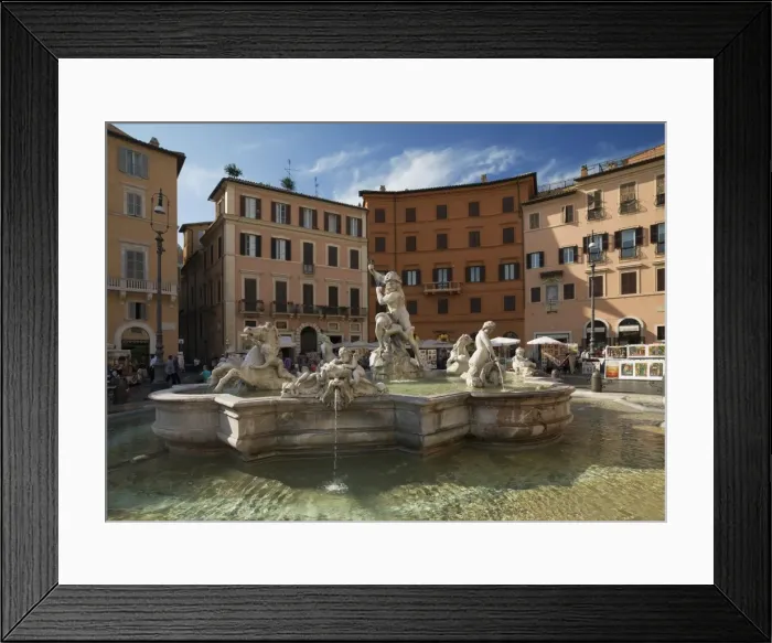 Framed Print : Fountain in Piazza Navona, Rome, Lazio, Italy, Europe Framed Print : Fountain in Piazza Navona, Rome, Lazio, Italy, Europe