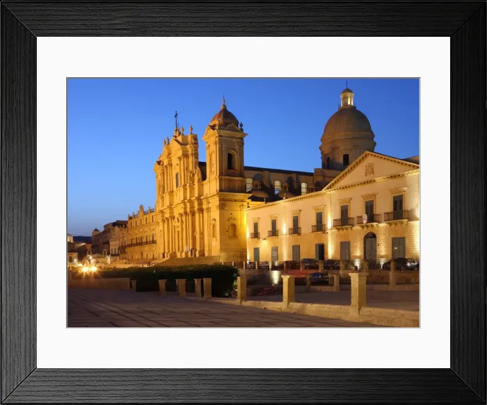 Framed Print : Duomo at dusk, Noto, Sicily, Italy, Europe Framed Print : Duomo at dusk, Noto, Sicily, Italy, Europe