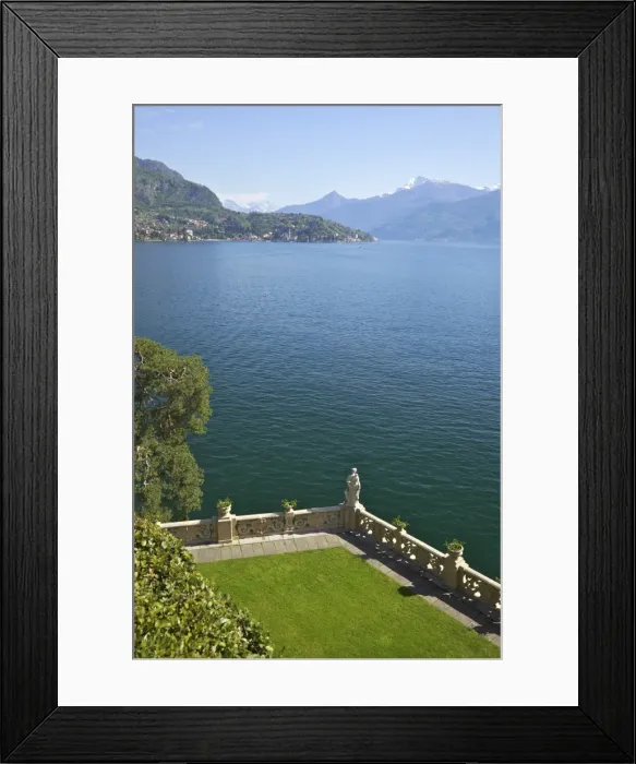 Framed Print : View from the terrace of 18th Century Villa del Balbianello in spring sunshine, Lenno, Lake Como, Italian Lakes, Italy, Europe Framed Print : View from the terrace of 18th Century Villa del Balbianello in spring sunshine, Lenno, Lake Como, Italian Lakes, Italy, Europe