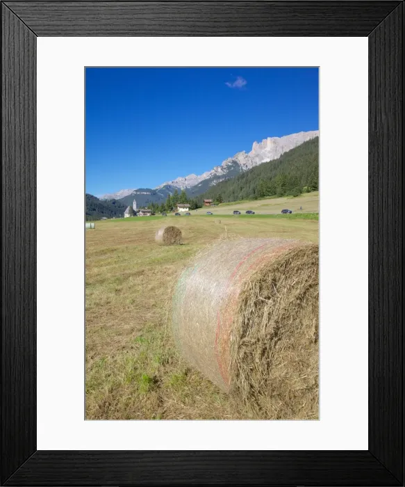 Framed Print : Hay field near Canazei, Canazei, Trentino-Alto Adige, Italy, Europe Framed Print : Hay field near Canazei, Canazei, Trentino-Alto Adige, Italy, Europe