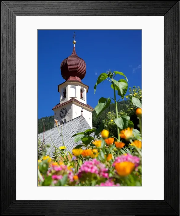 Framed Print : View to church, Canazei, Val di Fassa, Trentino-Alto Adige, Italy, Europe Framed Print : View to church, Canazei, Val di Fassa, Trentino-Alto Adige, Italy, Europe