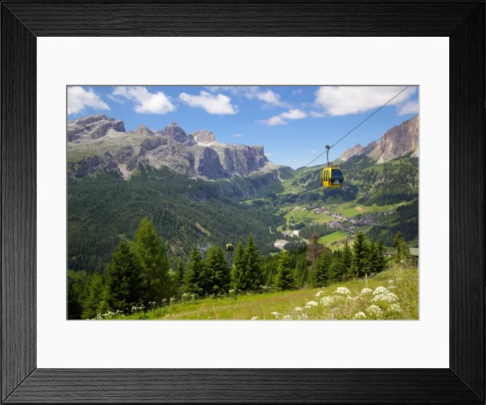 Framed Print : View from Col Alto and cable car, Corvara, Badia Valley, Bolzano Province, Trentino-Alto Adige / South Tyrol, Italian Dolomites, Italy, Europe Framed Print : View from Col Alto and cable car, Corvara, Badia Valley, Bolzano Province, Trentino-Alto Adige / South Tyrol, Italian Dolomites, Italy, Europe