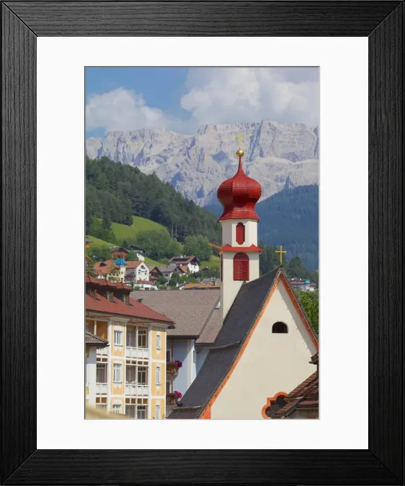 Framed Print : Houses and Little Church, Ortisei, Gardena Valley, Bolzano Province, Trentino-Alto Adige / South Tyrol, Italian Dolomites, Italy, Europe Framed Print : Houses and Little Church, Ortisei, Gardena Valley, Bolzano Province, Trentino-Alto Adige / South Tyrol, Italian Dolomites, Italy, Europe
