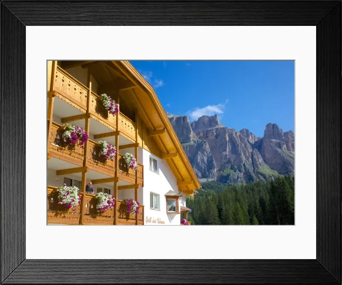 Framed Print : Sella Pass and chalet, Trento and Bolzano Provinces, Italian Dolomites, Italy, Europe Framed Print : Sella Pass and chalet, Trento and Bolzano Provinces, Italian Dolomites, Italy, Europe