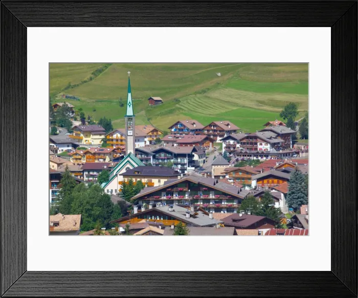 Framed Print : View over town, Pozza di Fassa, Fassa Valley, Trento Province, Trentino-Alto Adige / South Tyrol, Italian Dolomites, Italy, Europe Framed Print : View over town, Pozza di Fassa, Fassa Valley, Trento Province, Trentino-Alto Adige / South Tyrol, Italian Dolomites, Italy, Europe