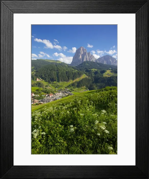 Framed Print : St. Cristina overlooked by Sassolungo Mountain, Gardena Valley, Bolzano Province, Trentino-Alto Adige / South Tyrol, Italian Dolomites, Italy, Europe Framed Print : St. Cristina overlooked by Sassolungo Mountain, Gardena Valley, Bolzano Province, Trentino-Alto Adige / South Tyrol, Italian Dolomites, Italy, Europe