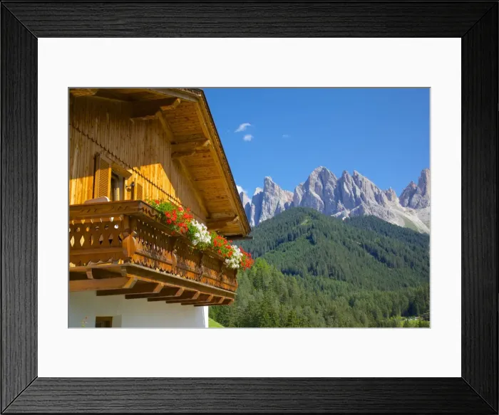 Framed Print : Chalet, Val di Funes, Bolzano Province, Trentino-Alto Adige / South Tyrol, Italian Dolomites, Italy, Europe Framed Print : Chalet, Val di Funes, Bolzano Province, Trentino-Alto Adige / South Tyrol, Italian Dolomites, Italy, Europe