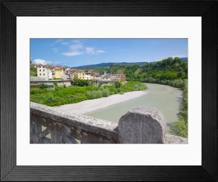 Framed Print : View of town and river, Belluno, Province of Belluno, Veneto, Italy, Europe Framed Print : View of town and river, Belluno, Province of Belluno, Veneto, Italy, Europe