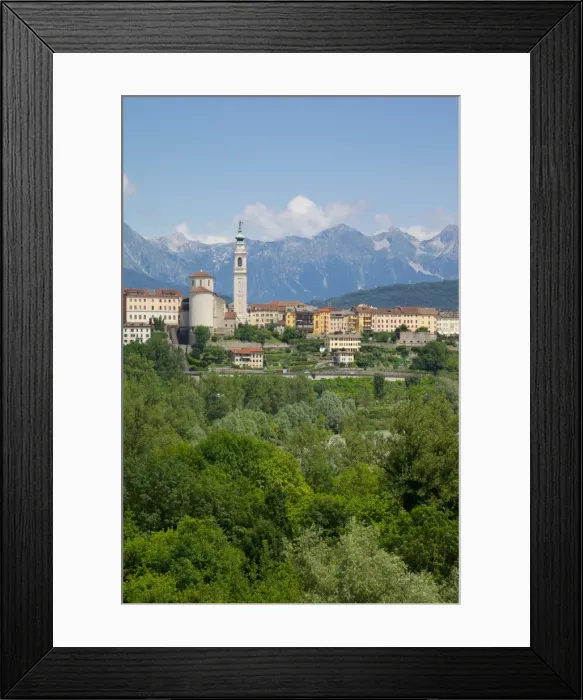Framed Print : View of town and Duomo of San Martino, Belluno, Province of Belluno, Veneto, Italy, Europe Framed Print : View of town and Duomo of San Martino, Belluno, Province of Belluno, Veneto, Italy, Europe
