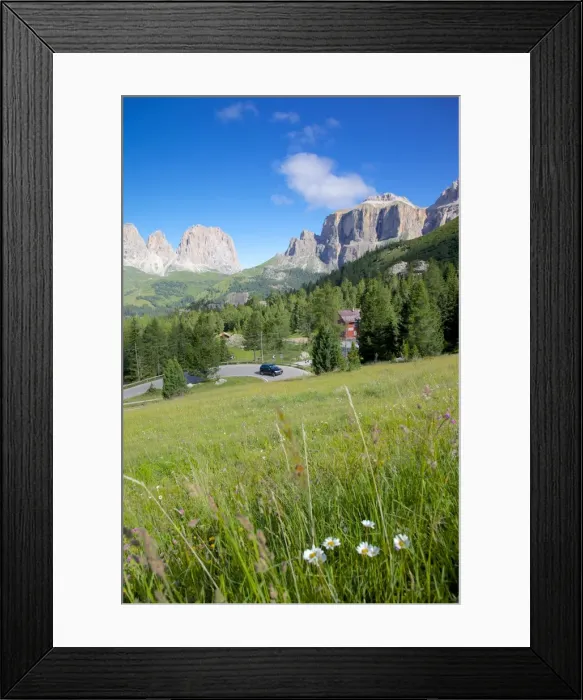 Framed Print : Pordoi Pass, Arabba, Belluno Province, Trento, Dolomites, Italy, Europe