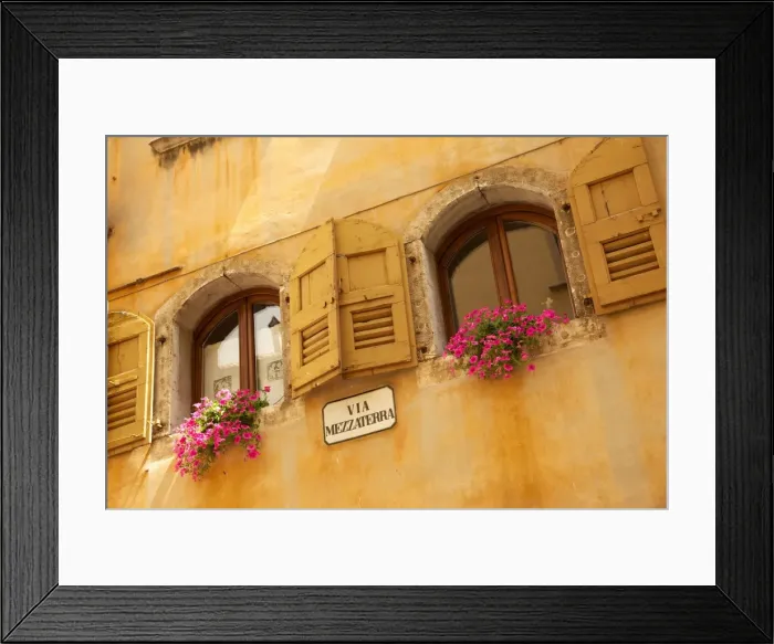 Framed Print : Shuttered windows and flowers, Piazza Mercato, Belluno, Province of Belluno, Veneto, Italy, Europe Framed Print : Shuttered windows and flowers, Piazza Mercato, Belluno, Province of Belluno, Veneto, Italy, Europe