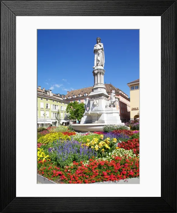 Framed Print : Walther Monument, Walther Platz, Bolzano, Bolzano Province, Trentino-Alto Adige, Italy, Europe Framed Print : Walther Monument, Walther Platz, Bolzano, Bolzano Province, Trentino-Alto Adige, Italy, Europe