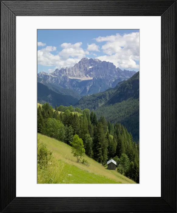 Framed Print : View of mountains, La Plie Pieve, Belluno Province, Dolomites, Italy, Europe Framed Print : View of mountains, La Plie Pieve, Belluno Province, Dolomites, Italy, Europe