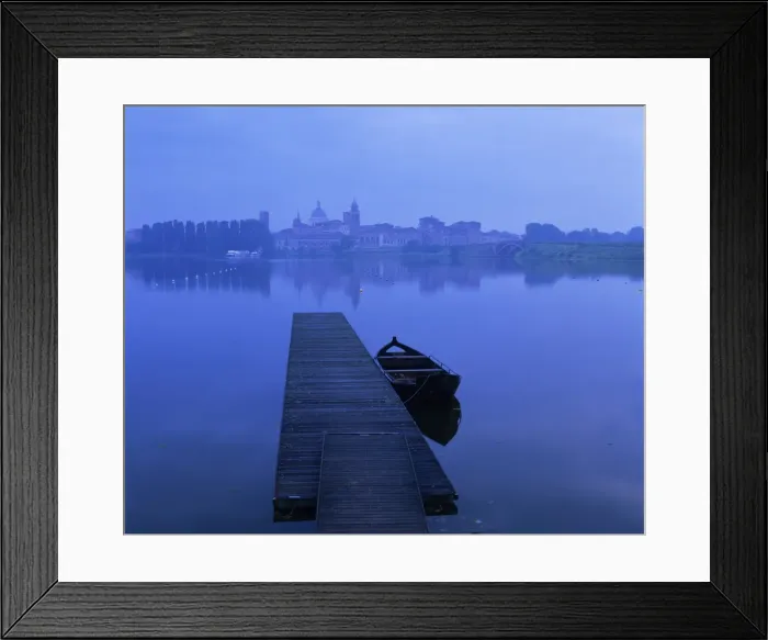 Framed Print : Dawn mist over old town and Lake Inferiore, Mantua, Lombardy, Italy, Europe Framed Print : Dawn mist over old town and Lake Inferiore, Mantua, Lombardy, Italy, Europe