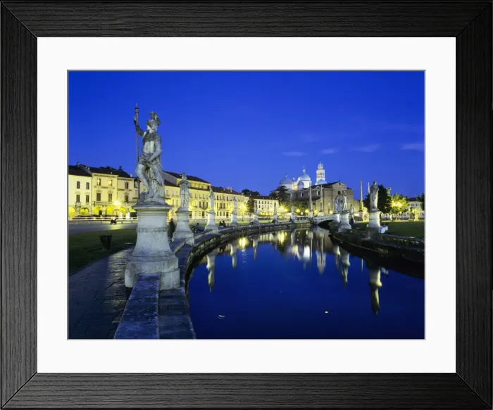 Framed Print : Prato della Valle and Santa Giustina at night, Padua, Veneto, Italy, Europe Framed Print : Prato della Valle and Santa Giustina at night, Padua, Veneto, Italy, Europe