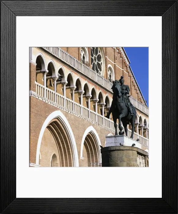 Framed Print : Facade of Il Santo (Basilica di San Antonio) with Donatello`s Monument to Gattamelata, Padua, Veneto, Italy, Europe Framed Print : Facade of Il Santo (Basilica di San Antonio) with Donatello`s Monument to Gattamelata, Padua, Veneto, Italy, Europe