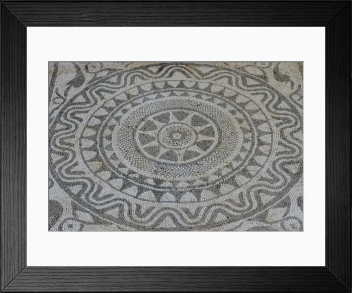Framed Print : Mosaic in Roman villa, Risan, Kotor Bay, UNESCO World Heritage Site, Montenegro, Europe