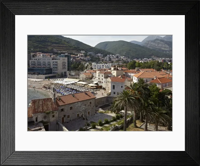 Framed Print : The old walled town of Budva, Montenegro, Europe Framed Print : The old walled town of Budva, Montenegro, Europe