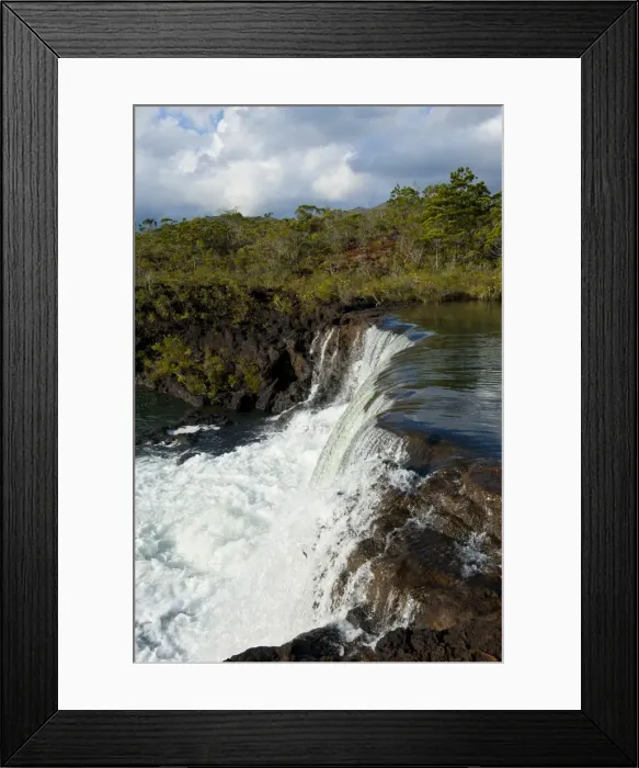 Framed Print : The waterfalls Chutes de la Madeleine on the south coast of Grande Terre, New Caledonia, Melanesia, South Pacific, Pacific Framed Print : The waterfalls Chutes de la Madeleine on the south coast of Grande Terre, New Caledonia, Melanesia, South Pacific, Pacific