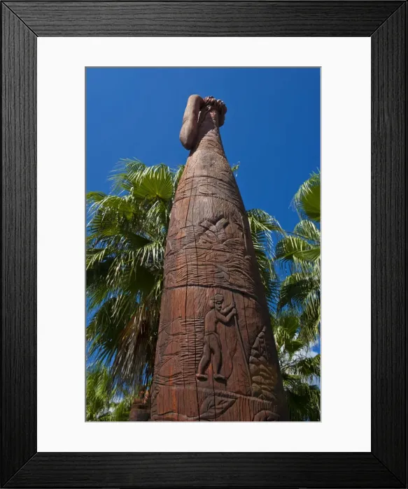 Framed Print : Wooden statues in the sculpture garden of La Foa, West coast of Grand Terre, New Caledonia, Melanesia, South Pacific, Pacific Framed Print : Wooden statues in the sculpture garden of La Foa, West coast of Grand Terre, New Caledonia, Melanesia, South Pacific, Pacific