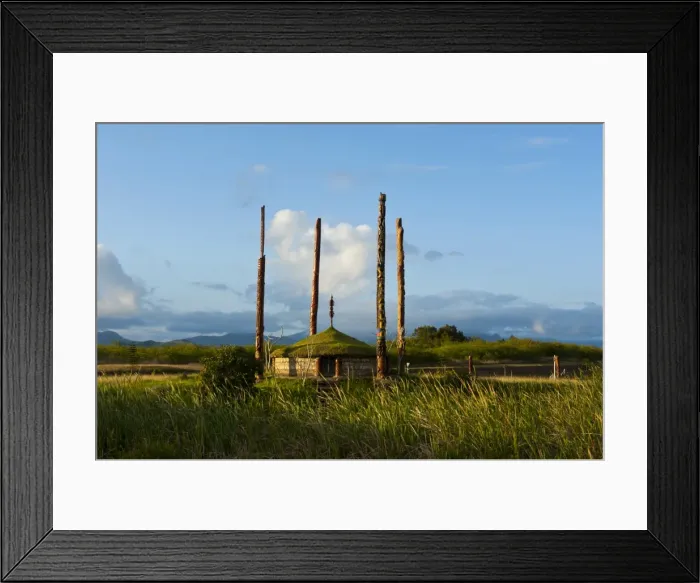 Framed Print : Traditional hut with poles on the west coast of Grand Terre, New Caledonia, Melanesia, South Pacific, Pacific Framed Print : Traditional hut with poles on the west coast of Grand Terre, New Caledonia, Melanesia, South Pacific, Pacific