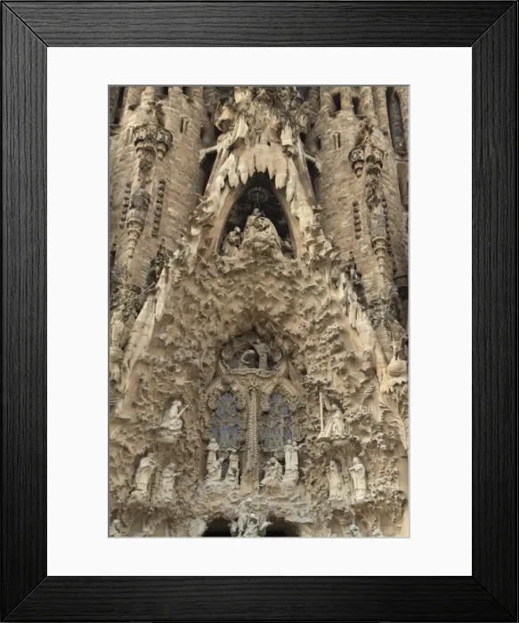 Framed Print : Carvings on facade of Sagrada Familia temple, UNESCO World Heritage Site, Barcelona, Catalunya, Spain, Europe Framed Print : Carvings on facade of Sagrada Familia temple, UNESCO World Heritage Site, Barcelona, Catalunya, Spain, Europe