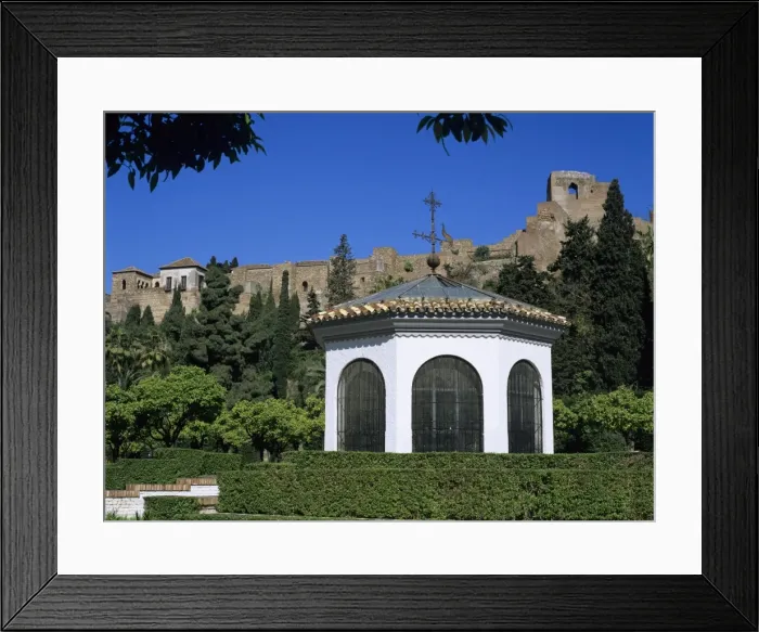 Framed Print : Alcazaba viewed from gardens, Malaga, Andalucia, Spain, Europe Framed Print : Alcazaba viewed from gardens, Malaga, Andalucia, Spain, Europe