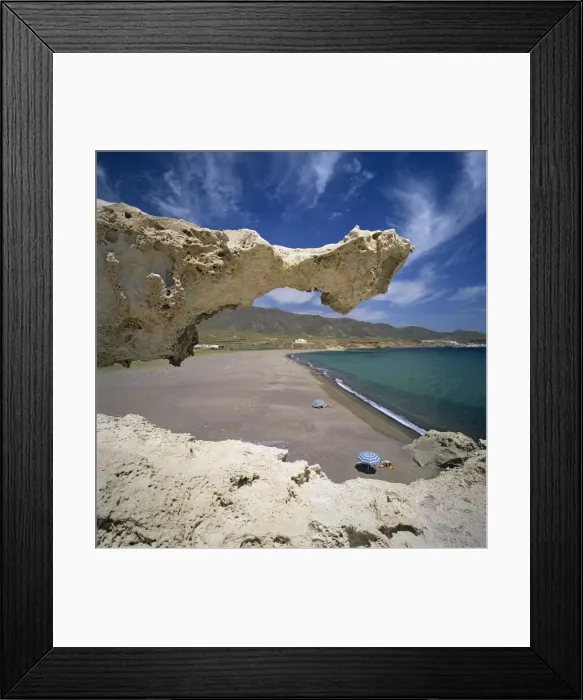 Framed Print : Beach scene, near San Jose, Cabo de Gata, Costa de Almeria, Andalucia, Spain, Europe Framed Print : Beach scene, near San Jose, Cabo de Gata, Costa de Almeria, Andalucia, Spain, Europe