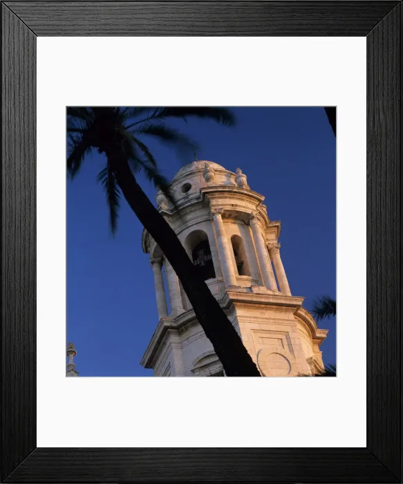 Framed Print : Detail of tower of Catedral Nueva, Cadiz, Andalucia, Spain, Europe Framed Print : Detail of tower of Catedral Nueva, Cadiz, Andalucia, Spain, Europe