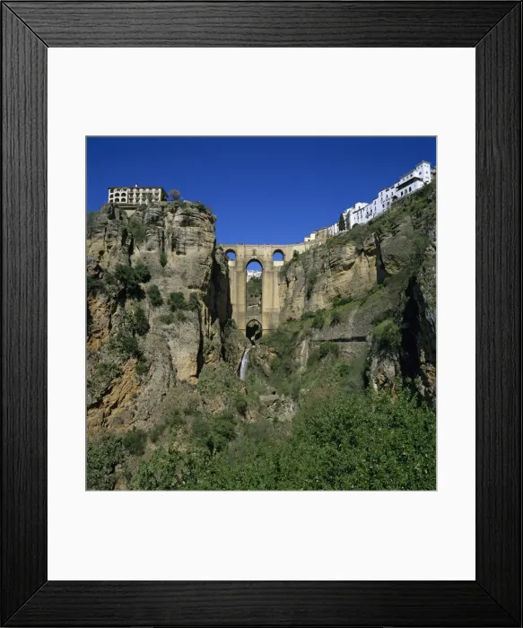Framed Print : Old town and Puente Nuevo, Ronda, Andalucia, Spain, Europe Framed Print : Old town and Puente Nuevo, Ronda, Andalucia, Spain, Europe