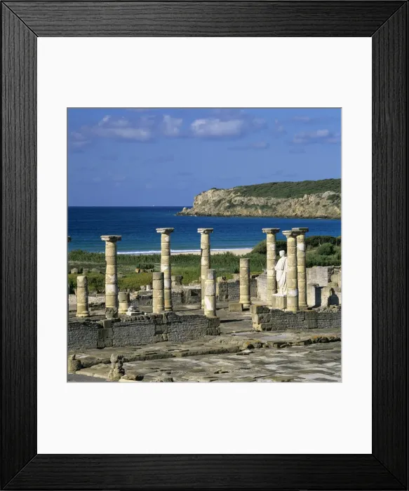 Framed Print : Roman ruins with statue of Emperor Trajan, Baelo Claudia, near Tarifa, Andalucia, Spain, Europe Framed Print : Roman ruins with statue of Emperor Trajan, Baelo Claudia, near Tarifa, Andalucia, Spain, Europe