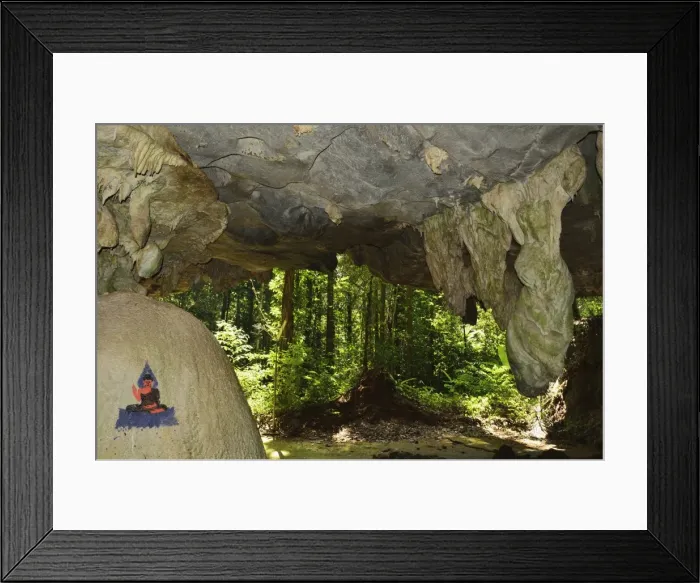 Framed Print : View from cave to rainforest, Tiger Cave Temple (Wat Tham Suea), Krabi Province, Thailand, Southeast Asia, Asia Framed Print : View from cave to rainforest, Tiger Cave Temple (Wat Tham Suea), Krabi Province, Thailand, Southeast Asia, Asia
