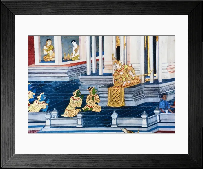 Framed Print : Detail of painting on the walls, The Grand Palace, Bangkok, Thailand, Southeast Asia, Asia Framed Print : Detail of painting on the walls, The Grand Palace, Bangkok, Thailand, Southeast Asia, Asia