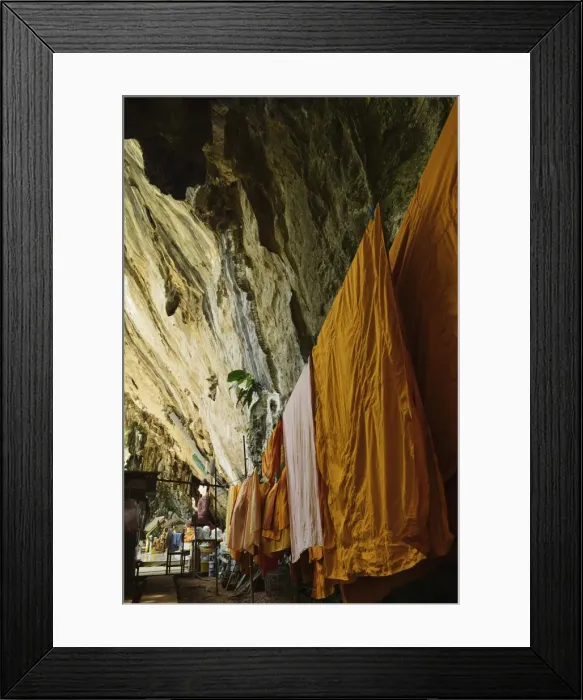 Framed Print : Monks robes, Tiger Cave Temple (Wat Tham Suea), Krabi Province, Thailand, Southeast Asia, Asia Framed Print : Monks robes, Tiger Cave Temple (Wat Tham Suea), Krabi Province, Thailand, Southeast Asia, Asia