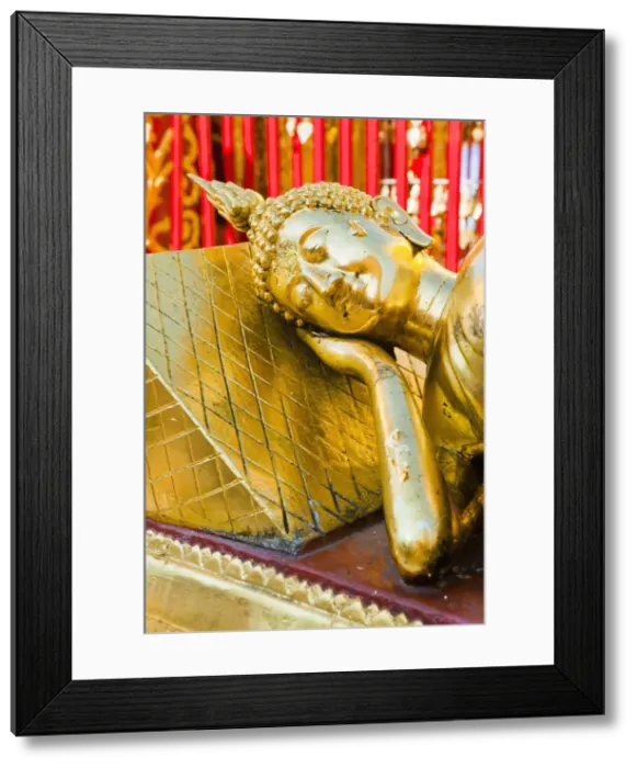 Framed Print : Gold Leaf reclining Buddha at Wat Doi Suthep Temple, Chiang Mai, Thailand, Southeast Asia, Asia Framed Print : Gold Leaf reclining Buddha at Wat Doi Suthep Temple, Chiang Mai, Thailand, Southeast Asia, Asia