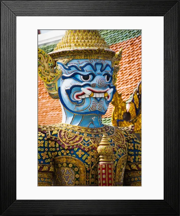 Framed Print : Colourful guardian statue close up, Grand Palace, Bangkok, Thailand, Southeast Asia, Asia Framed Print : Colourful guardian statue close up, Grand Palace, Bangkok, Thailand, Southeast Asia, Asia