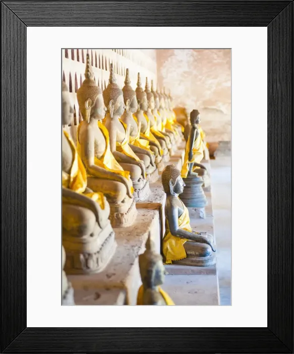 Framed Print : Buddhas at Wat Si Saket, the oldest temple in Vientiane, Laos, Indochina, Southeast Asia, Asia Framed Print : Buddhas at Wat Si Saket, the oldest temple in Vientiane, Laos, Indochina, Southeast Asia, Asia