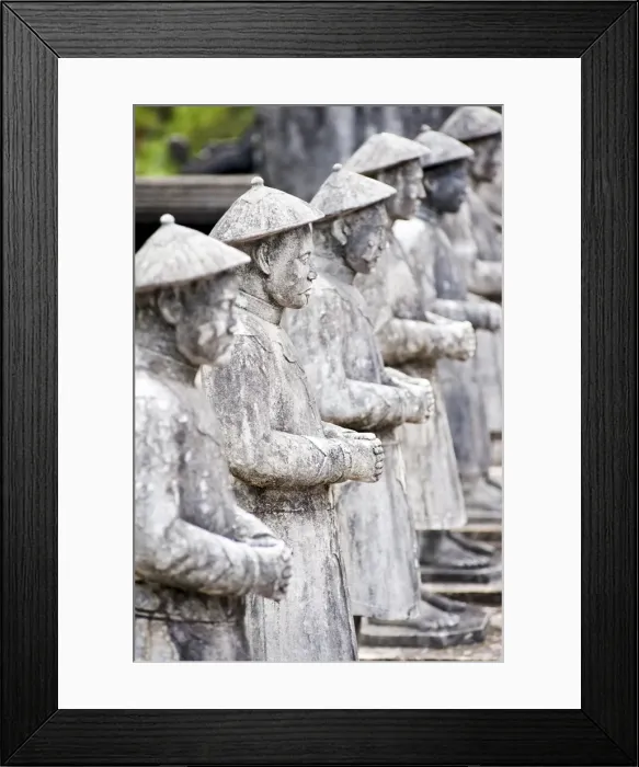 Framed Print : Line of stone statues at The Tomb of Khai Dinh, Hue, Vietnam, Indochina, Southeast Asia, Asia Framed Print : Line of stone statues at The Tomb of Khai Dinh, Hue, Vietnam, Indochina, Southeast Asia, Asia