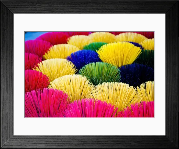 Framed Print : Colourful multicoloured incense sticks in Hue, Vietnam, Indochina, Southeast Asia, Asia Framed Print : Colourful multicoloured incense sticks in Hue, Vietnam, Indochina, Southeast Asia, Asia