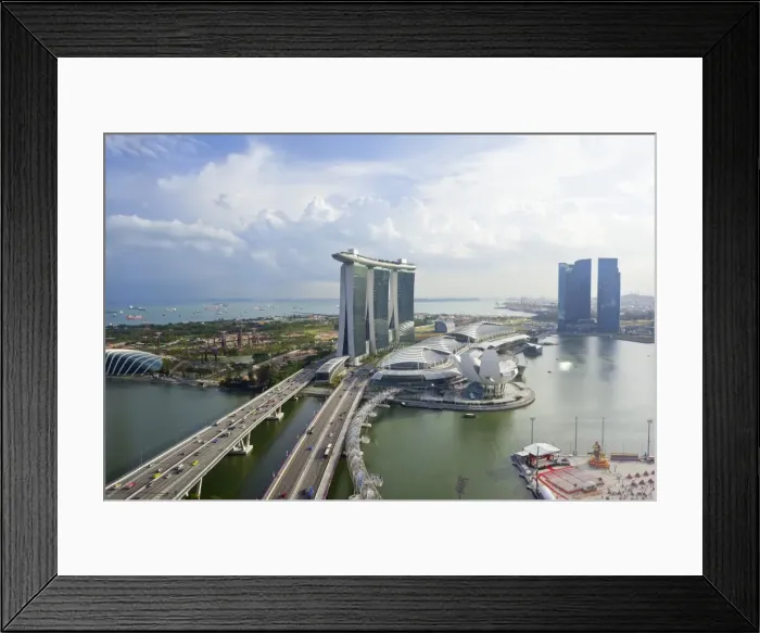 Framed Print : The Helix Bridge and Marina Bay Sands Singapore, Marina Bay, Singapore, Southeast Asia, Asia Framed Print : The Helix Bridge and Marina Bay Sands Singapore, Marina Bay, Singapore, Southeast Asia, Asia