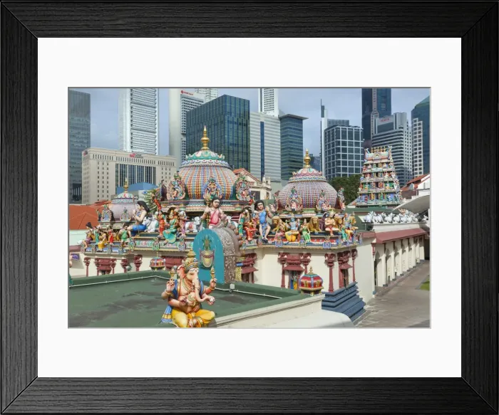 Framed Print : The roof of the Sri Mariamman Temple, a Dravidian style temple in Chinatown, Singapore, Southeast Asia, Asia Framed Print : The roof of the Sri Mariamman Temple, a Dravidian style temple in Chinatown, Singapore, Southeast Asia, Asia