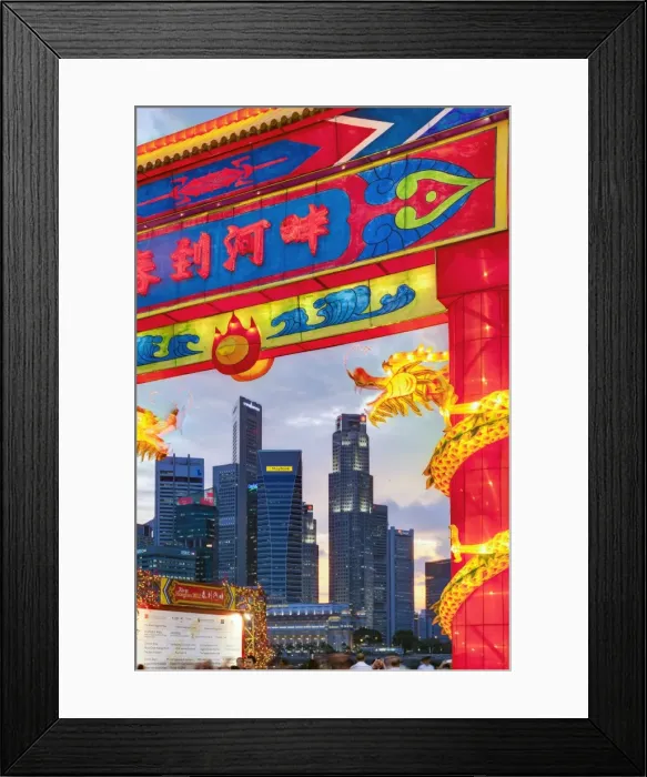 Framed Print : City Financial skyline, River Hongbao decorations for Chinese New Year celebrations at Marina Bay, Singapore, Southeast Asia, Asia Framed Print : City Financial skyline, River Hongbao decorations for Chinese New Year celebrations at Marina Bay, Singapore, Southeast Asia, Asia