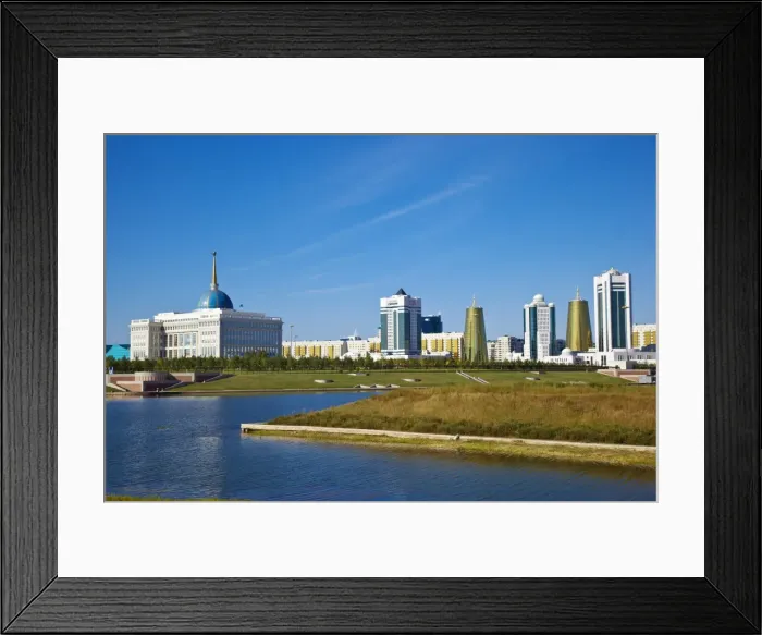 Framed Print : View of city, Astana, Kazakhstan, Central Asia, Asia
