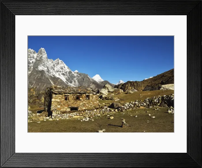 Framed Print : Hut at Kharka, Bhote Koshi Nadi, Sagarmatha National Park, UNESCO World Heritage Site, Solukhumbu District, Sagarmatha, Eastern Region (Purwanchal), Nepal, Himalayas, Asia Framed Print : Hut at Kharka, Bhote Koshi Nadi, Sagarmatha National Park, UNESCO World Heritage Site, Solukhumbu District, Sagarmatha, Eastern Region (Purwanchal), Nepal, Himalayas, Asia